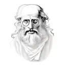 philosopher Diogenes. below the caption "I'm looking for a man" in ancient Greek tattoo design idea