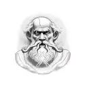 philosopher Diogenes. below the caption "I'm looking for a man" in ancient Greek tattoo design idea