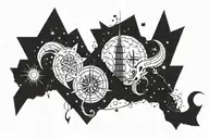 Per aspera ad astra tattoo design idea