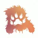 black dog paws tattoo design idea