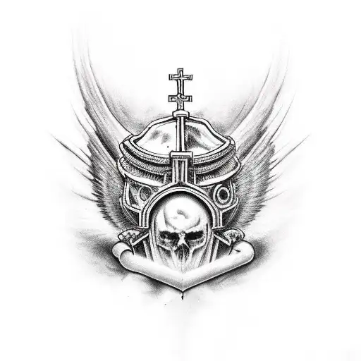 holy war falling from heaven tattoo design idea