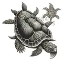 Turtle seen tattoo design idea