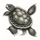 Turtle seen tattoo design idea