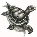 Turtle seen tattoo design idea