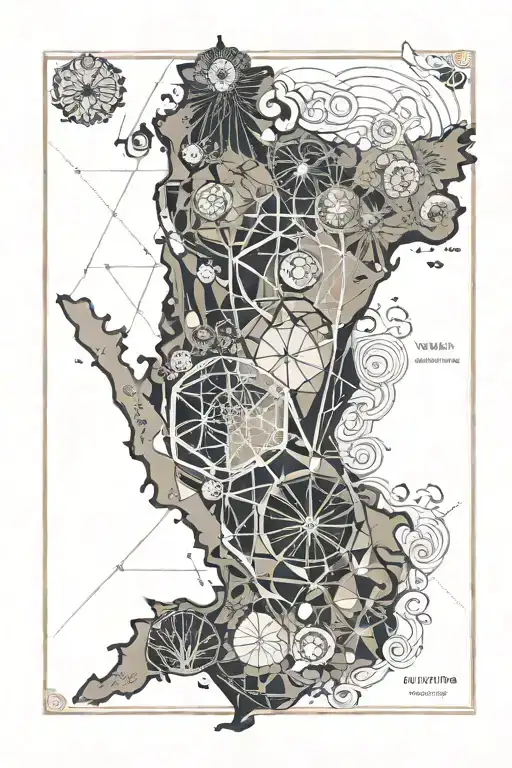 Costa rica map with olimpic rings tattoo design idea