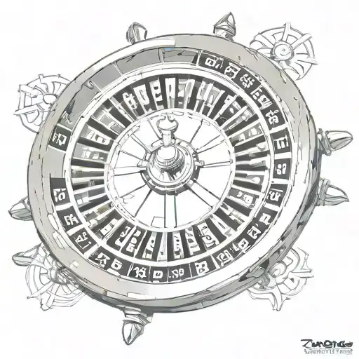 roulette wheel  tattoo design idea