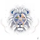 lion and rabbit fire tattoo design idea