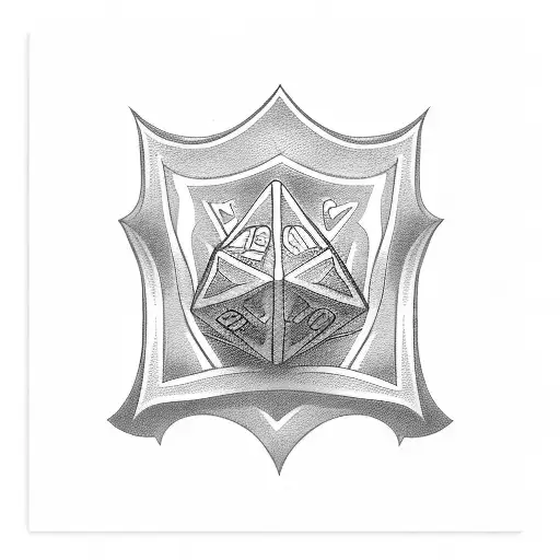 dice street sign tattoo design idea