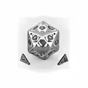 dice good tattoo design idea