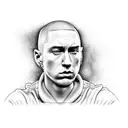 eminem portrait tattoo design idea
