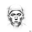 eminem portrait tattoo design idea