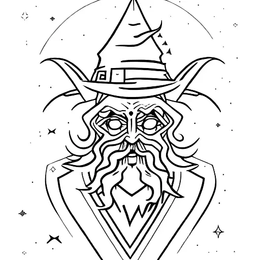wizard spell tattoo design idea