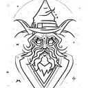 wizard spell tattoo design idea