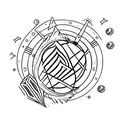 wizard spell tattoo design idea