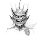 hell with goblins and demons  tattoo design idea