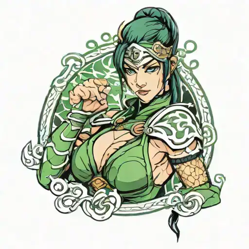 mortal kombat jade tattoo design idea