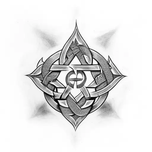 triskele showing the four elements tattoo design idea