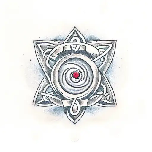 triskele showing the four elements tattoo design idea