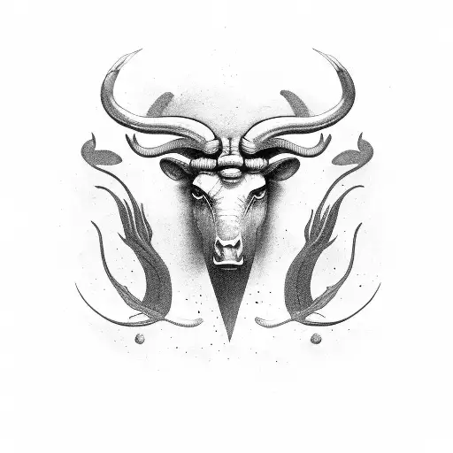 Taurus whole back tattoo design idea