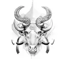 Taurus whole back tattoo design idea