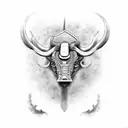 Taurus whole back tattoo design idea