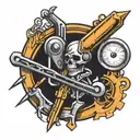 machinist tools   tattoo design idea