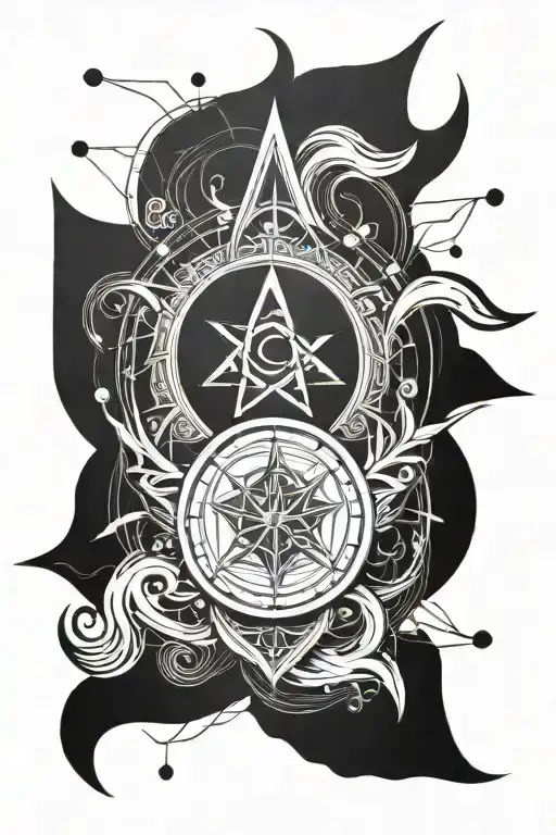 trishul trident with a mantra tattoo design idea