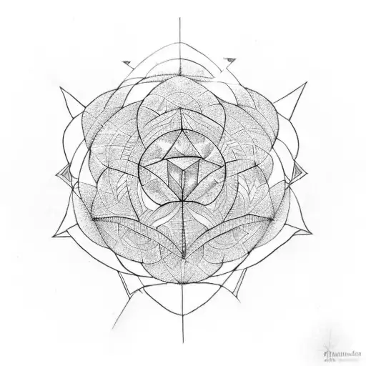 metatron cube tattoo design idea