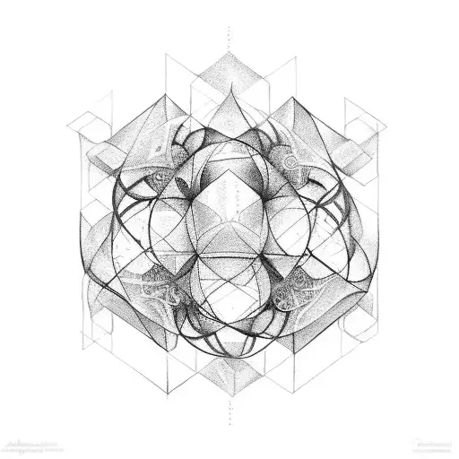 metatron cube tattoo design idea