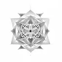 metatron cube tattoo design idea