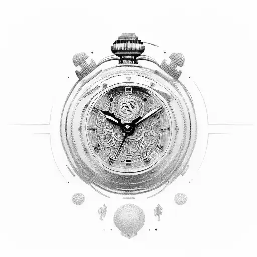 brujula, reloj, futbol tattoo design idea