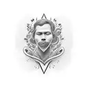 Create me a lettering tattoo with the following inscription: "Come and live a love supreme", being "Supreme" the main wo tattoo design idea