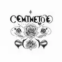 Create me a lettering tattoo with the following inscription: "Come and live a love supreme", being "Supreme" the main wo tattoo design idea