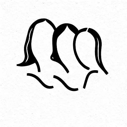 3 friends in a squared frame  tattoo design idea