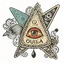 ouija pointer tattoo design idea