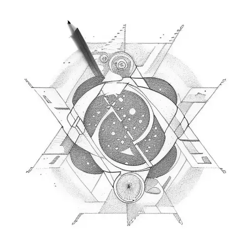 space and time travel  tattoo design idea