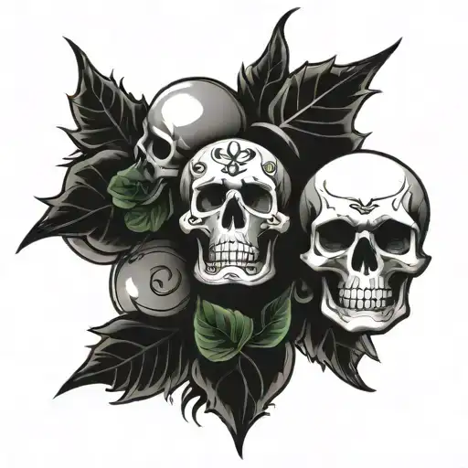 Sobriety Tattoo with skulls  tattoo design idea