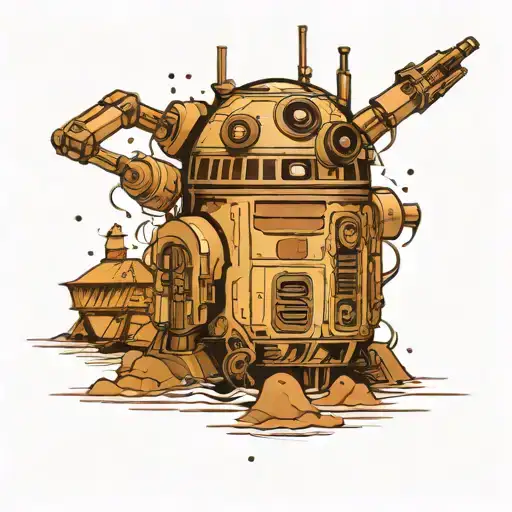 Droids transforming into ships from Star Wars  tattoo design idea