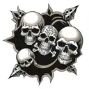 Sobriety Tattoo with skulls  tattoo design idea