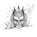 born sinner crown  tattoo design idea