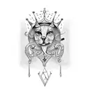 born sinner crown  tattoo design idea