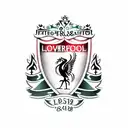 A tattoo of the Liverpool Football Club badge with a comic book twist tattoo design idea