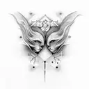 , infinity, non Duality, Gemini, Leo, Feminine, masculine. Twins, tattoo design idea