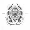 , infinity, non Duality, Gemini, Leo, Feminine, masculine. Twins, tattoo design idea