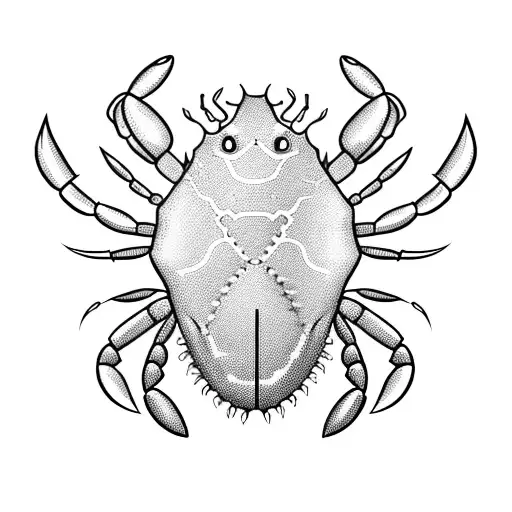 Crab wearing sunglasses, glowstick tattoo design idea
