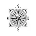 compass with coordinates with a beach inside of it  tattoo design idea