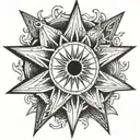 philippine star and sun tattoo design idea