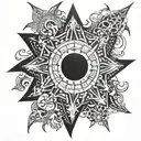 philippine star and sun tattoo design idea