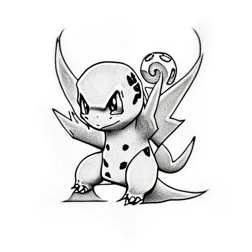 Charmander and Link  tattoo design idea