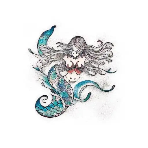 Mermaid Tattoo Vintage Vector Images (over 330)